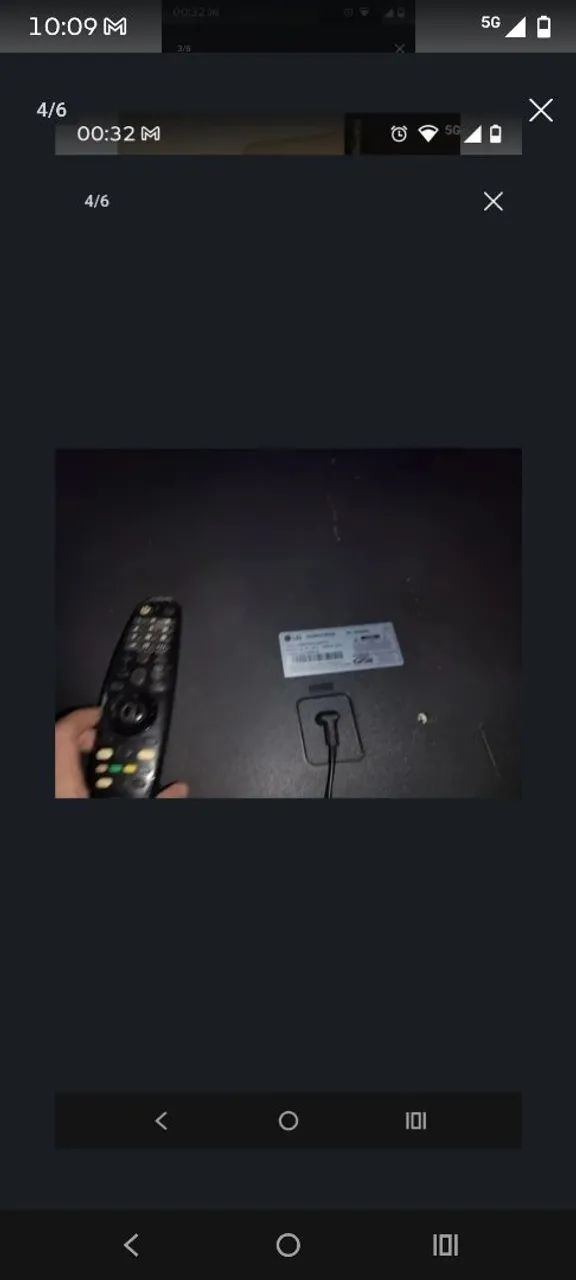 TV LG 55UM7470PSA (55 polegadas, 4K, ThinQ AI)  Com defeito tela preta - Foto 4