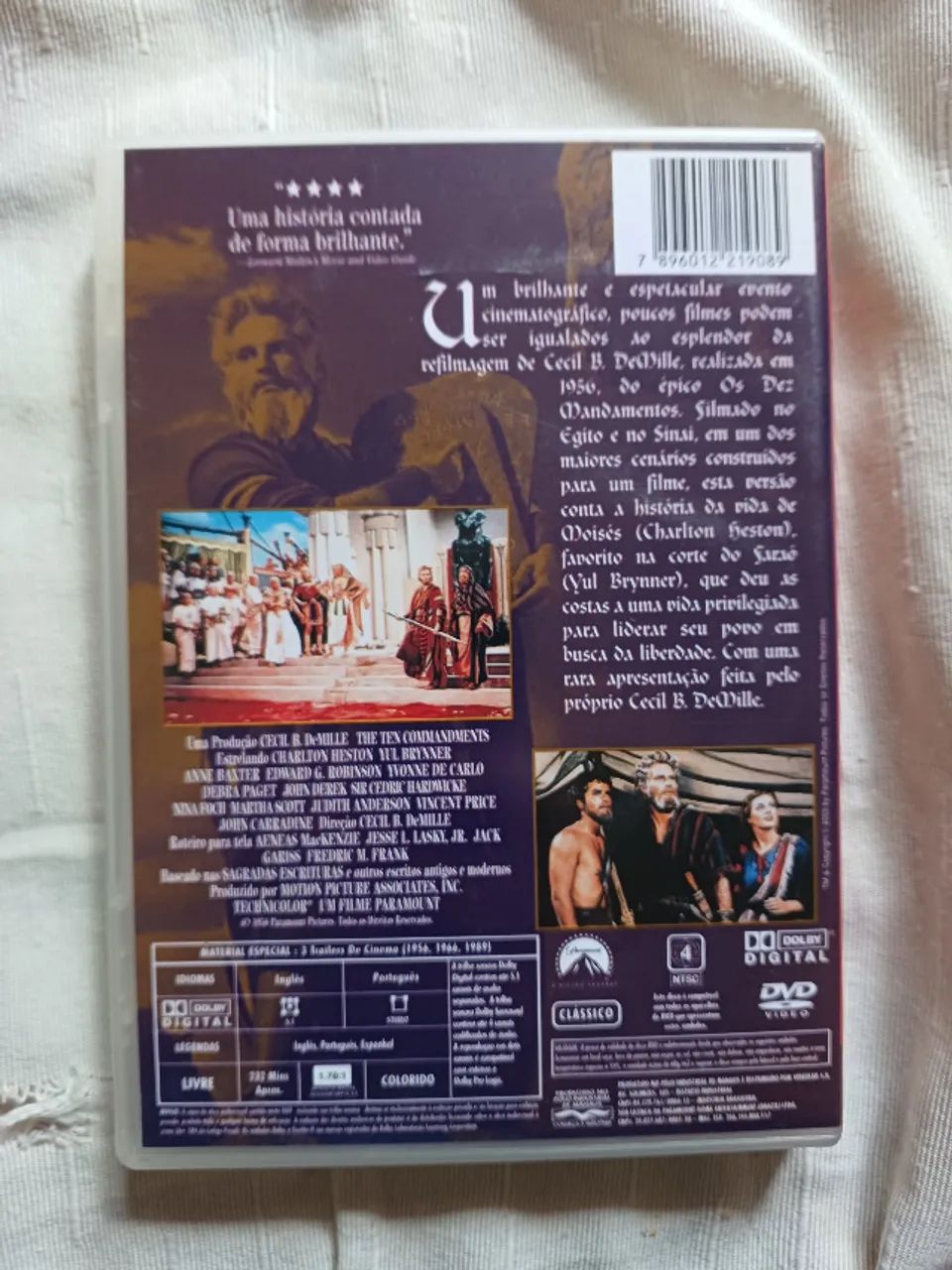 DVD Duplo Os Dez Mandamentos - Paramount Collection - Excelente / Impecável Estado - Foto 4