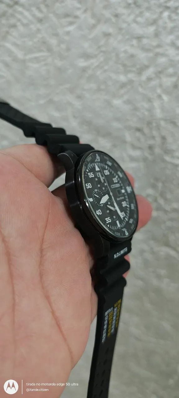 Relógio Citizen Aqualand ecodrive meia lua Titanium tudo ok on  - Foto 2