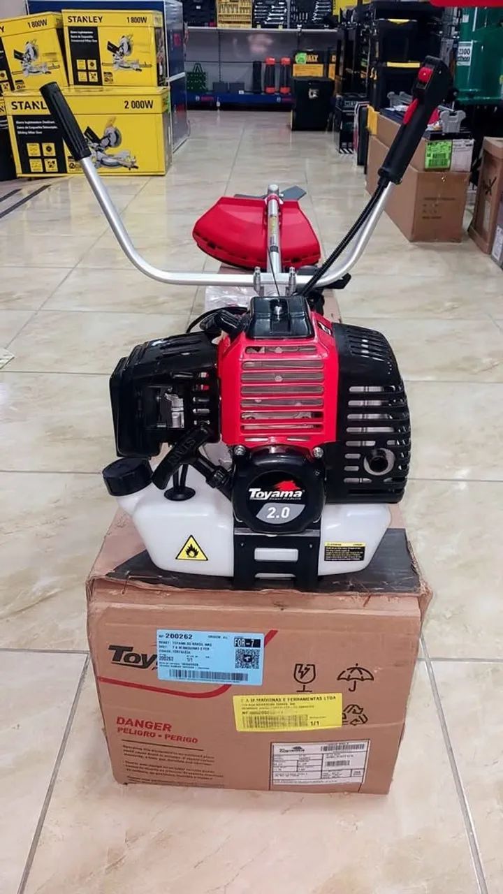 Roçadeira a gasolina motor 2hp e 52cc RT52L 2T C/ acessorios