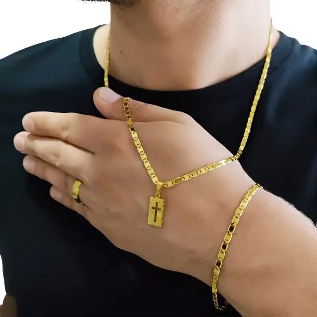 CORDAO MASCULINO + PIGENTE GRATIS! +PULSEIRA
