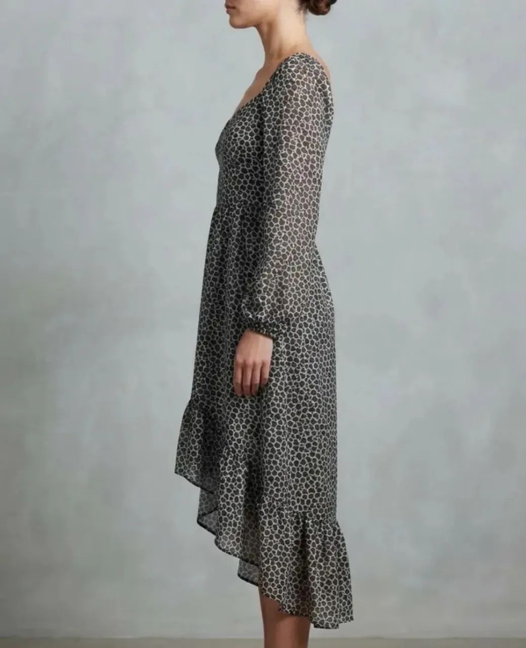 vestido feminino manga longa estampado m - Foto 2