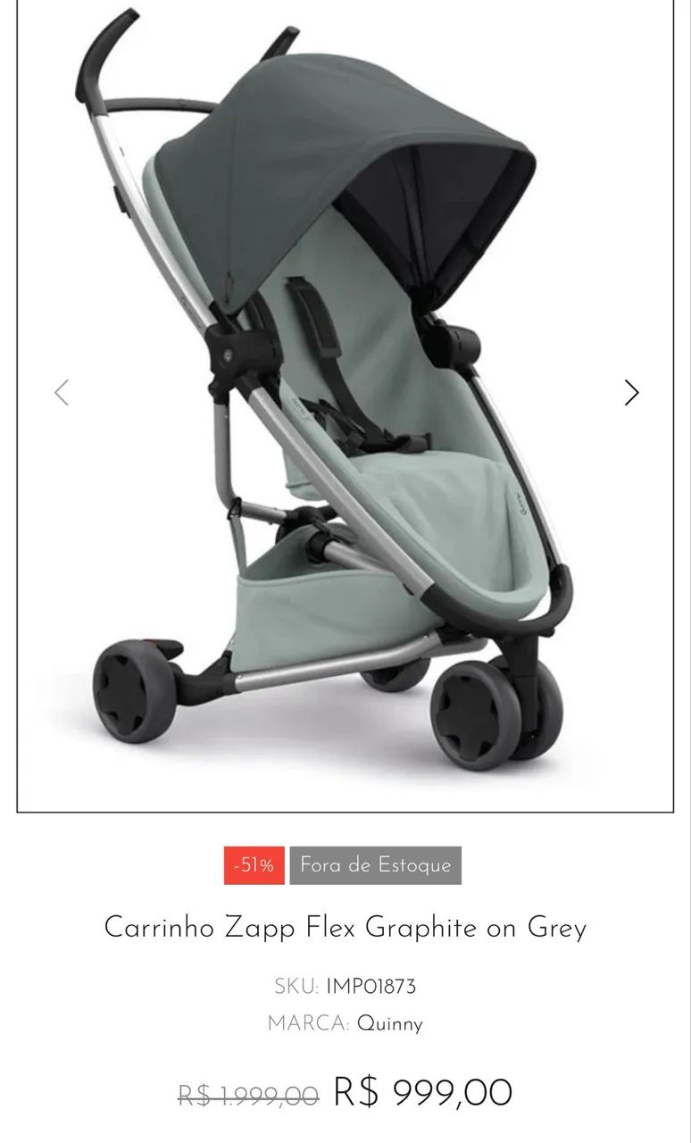 VENDO CARRINHO Zapp Flex Graphite on Grey