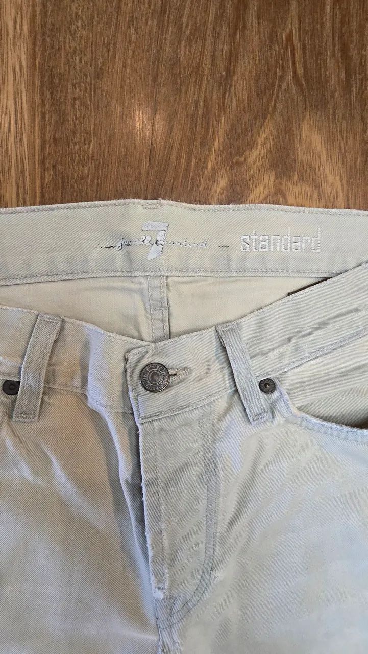 calça jeans 7 for all mankind bege