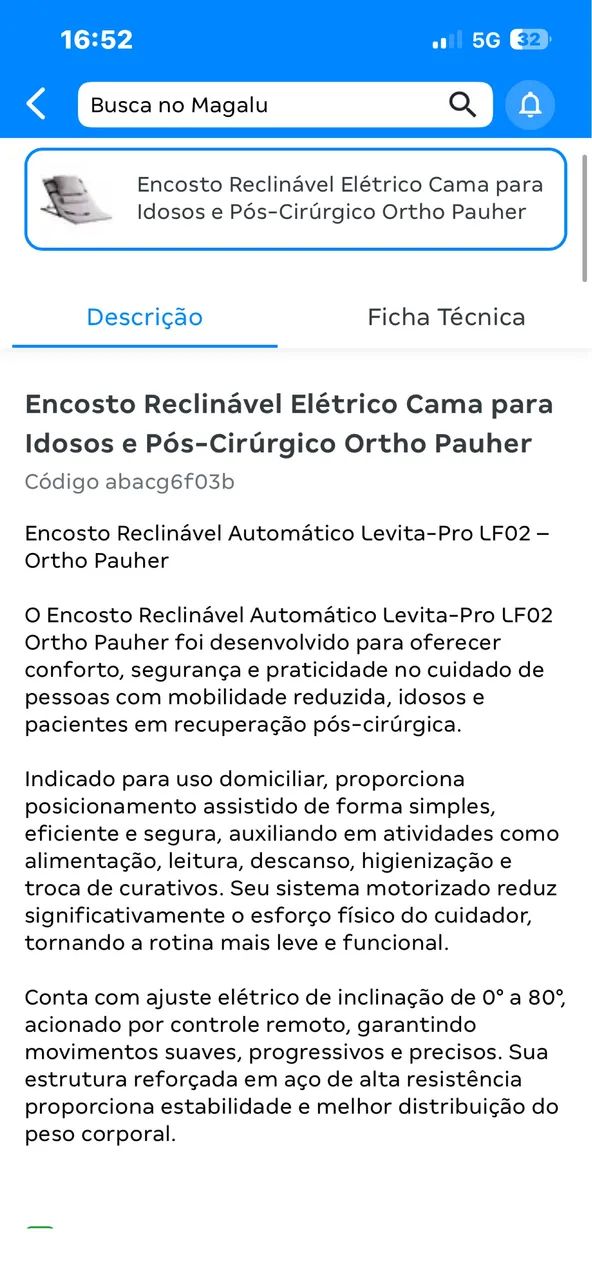 Encosto reclinável elétrico  - Foto 5