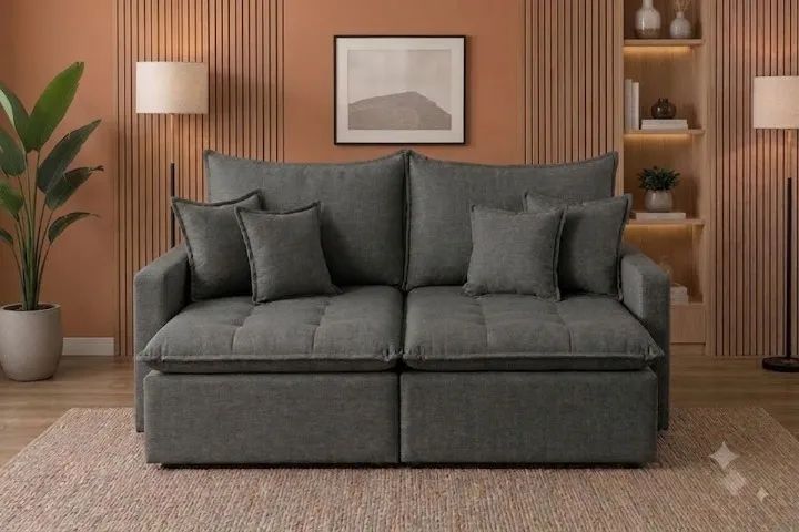 Sofá-Cama Gana Cinza 2,20m | Frete Grátis