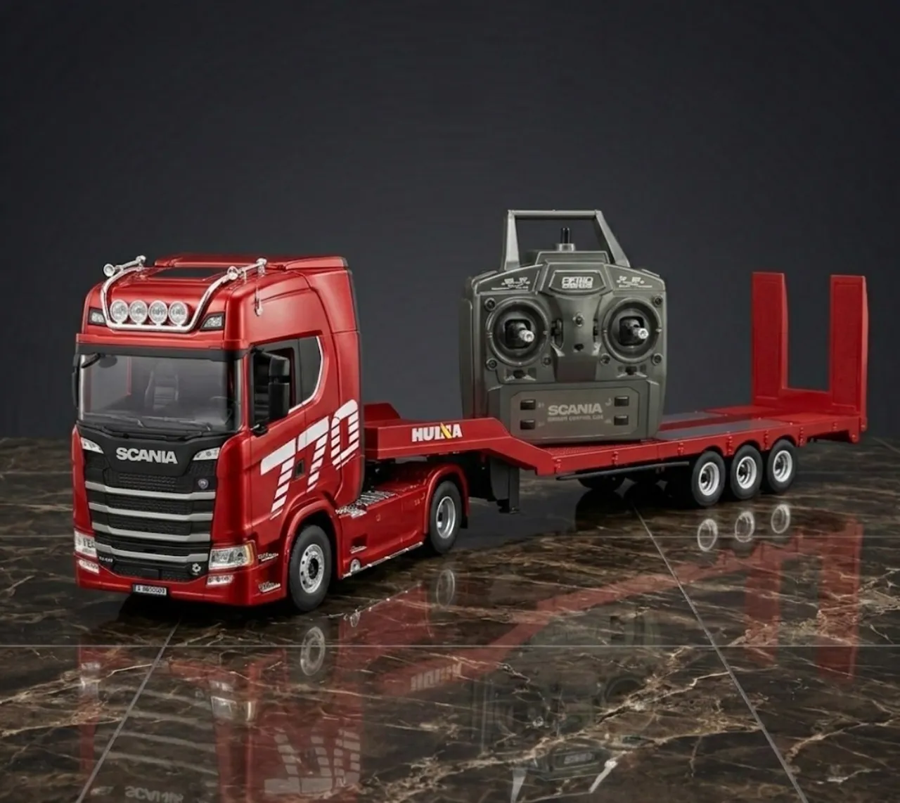 Caminhão Huina 1501 - Scania 770s V8 - Escala 1/18 - 6x4 - C