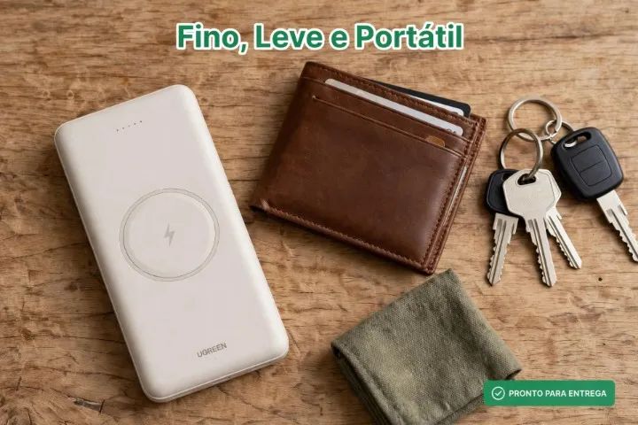 Power Bank 5000MAH Ugreen Branco - Foto 4