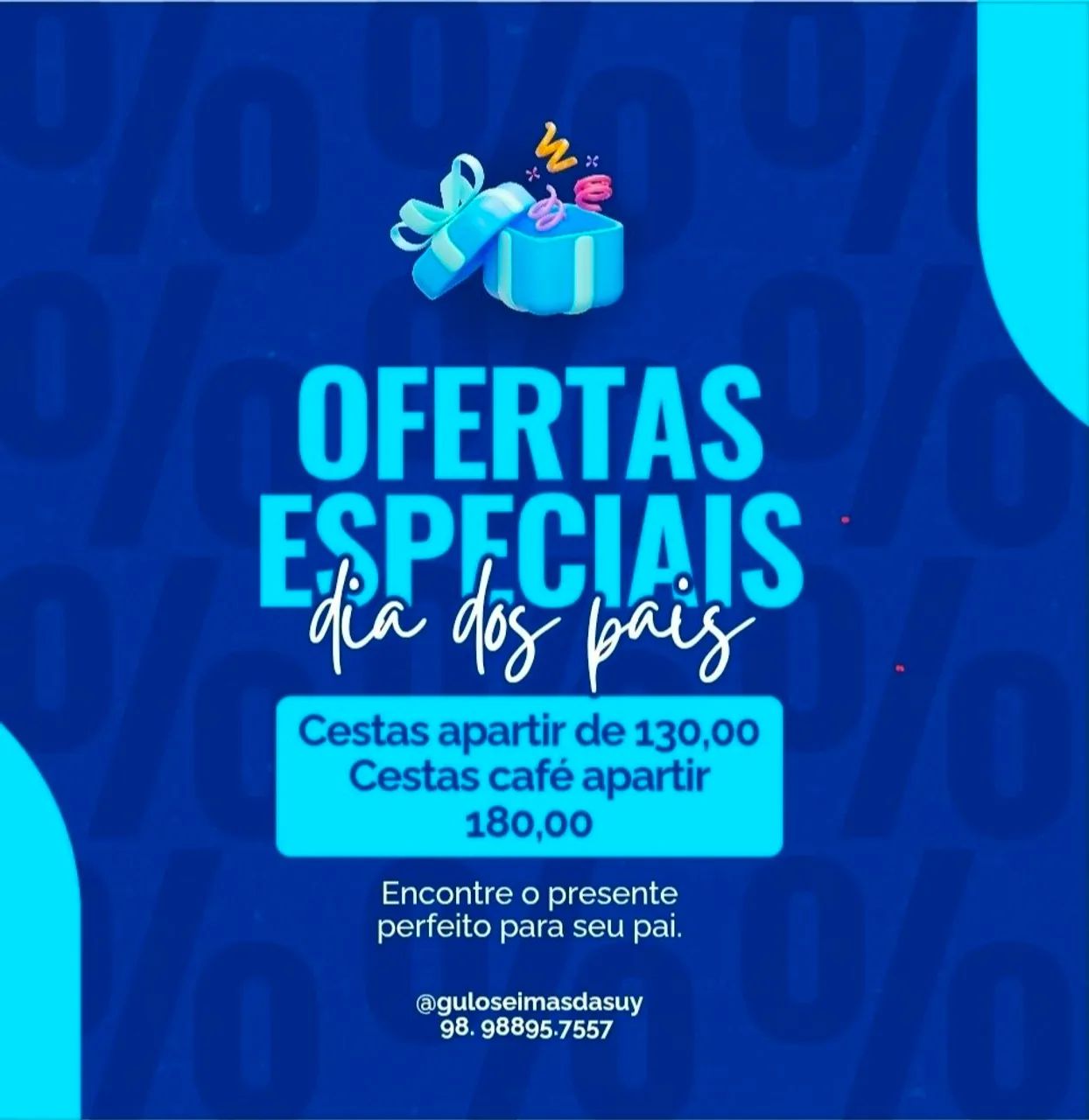 Cardápio dia dos pais 