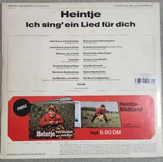 Heintje - Ich Sing Ein Lied Für Dich (LP) - Foto 2