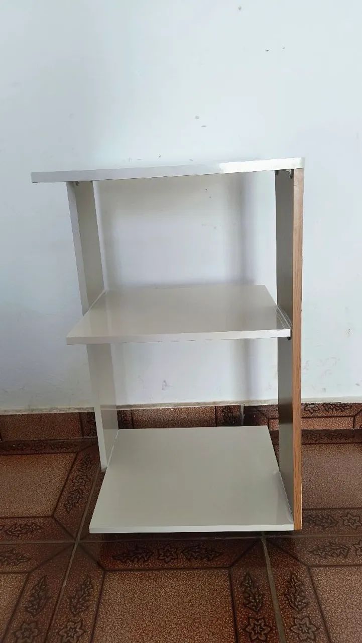 Mesa de Cabeceira Beauty Compacta Mesinha Criado Quarto Cama - Foto 4