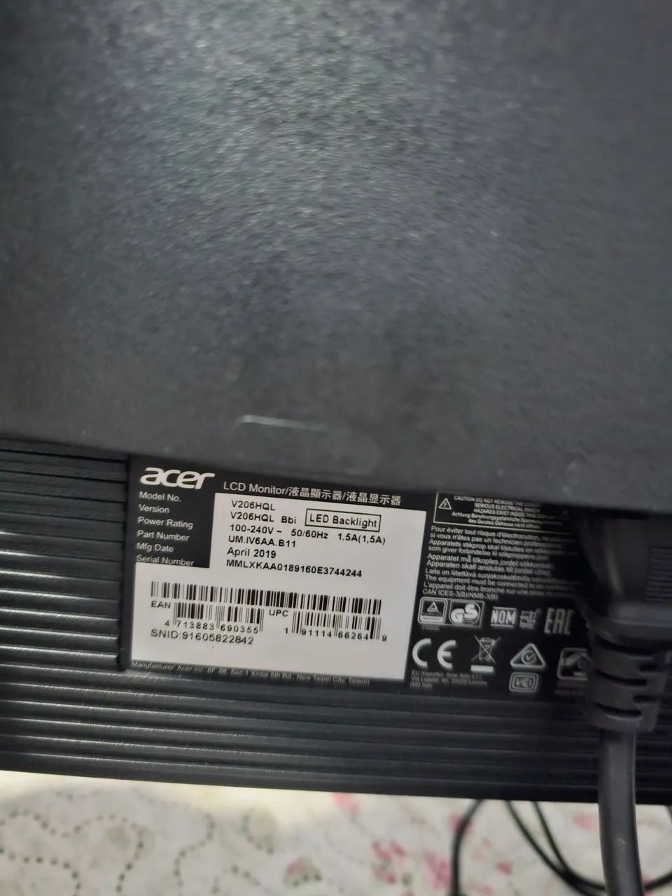 Monitor Acer V206HQL LED (19.5" / HD) - Foto 2