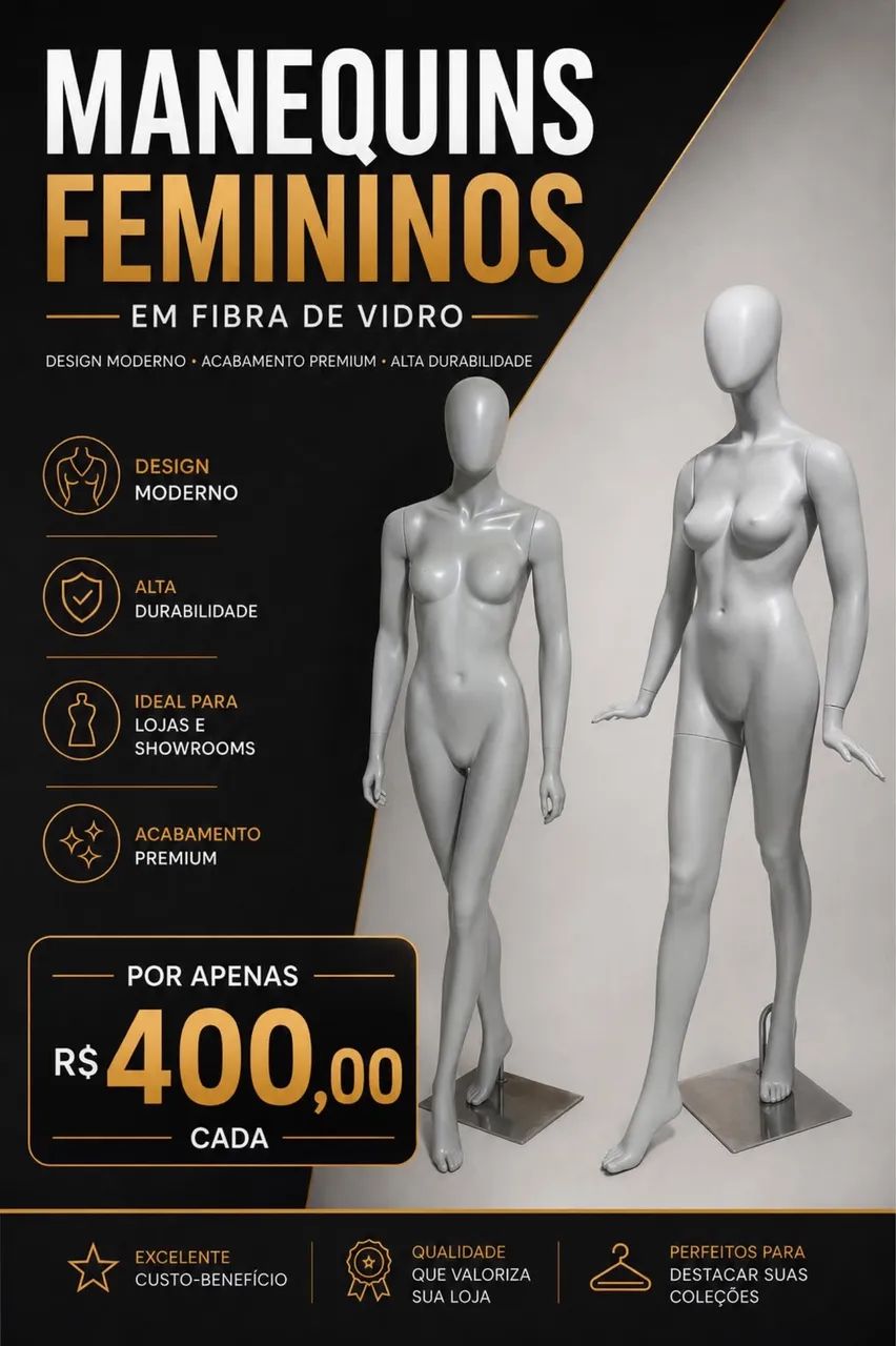 Manequim Fibra de Vidro Feminino 