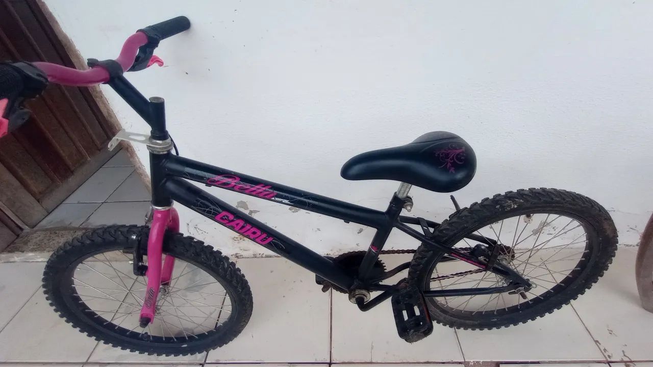 Bicicleta rosa com preto  - Foto 2
