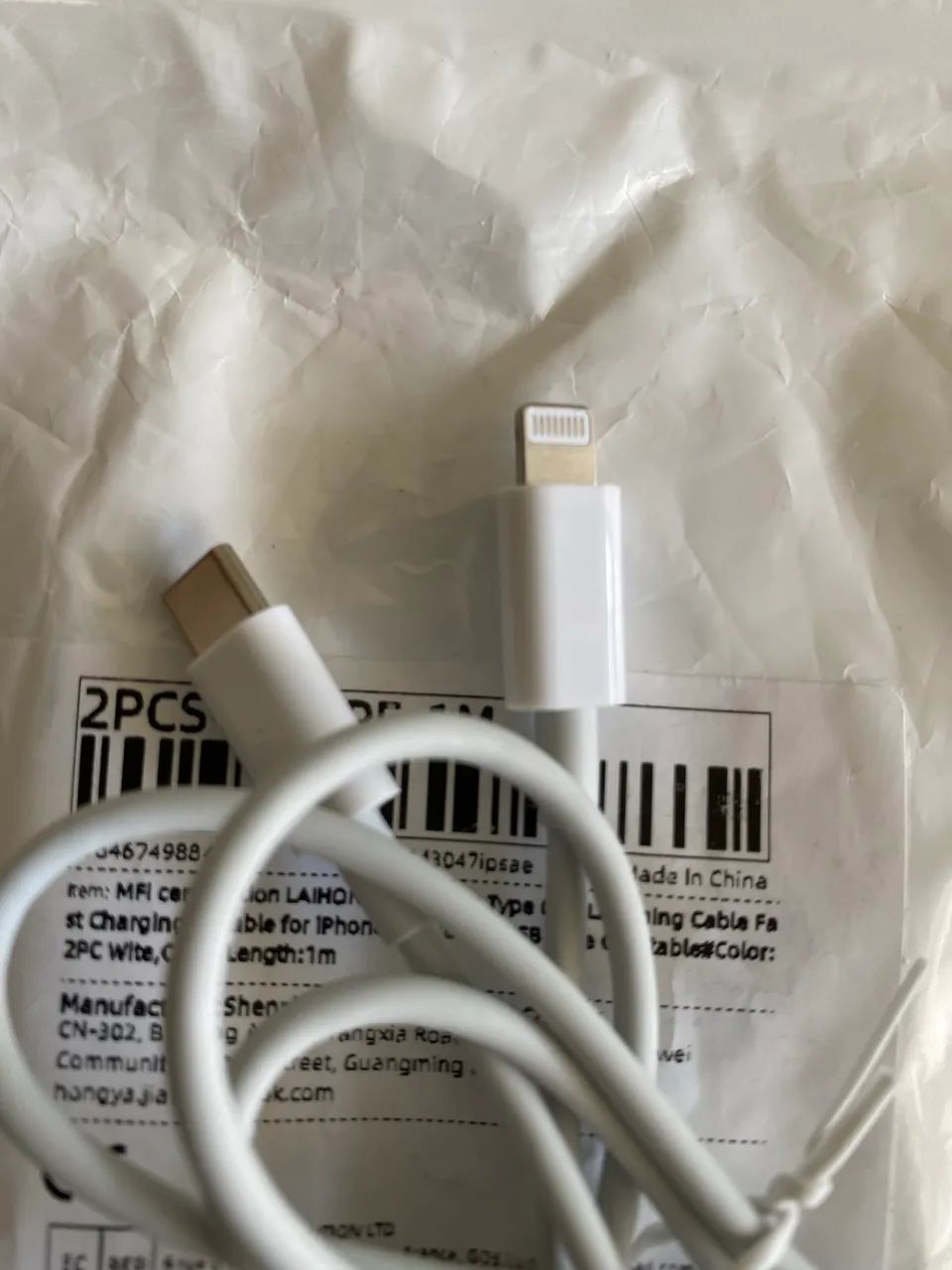 Cabo para iPhone Tipo C Lightning Entrega Grátis 