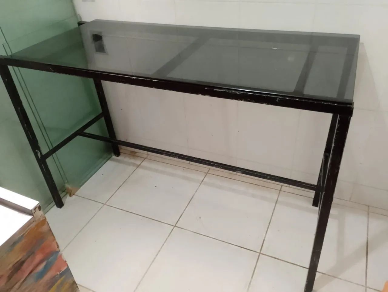 Mesa vidro fumê 