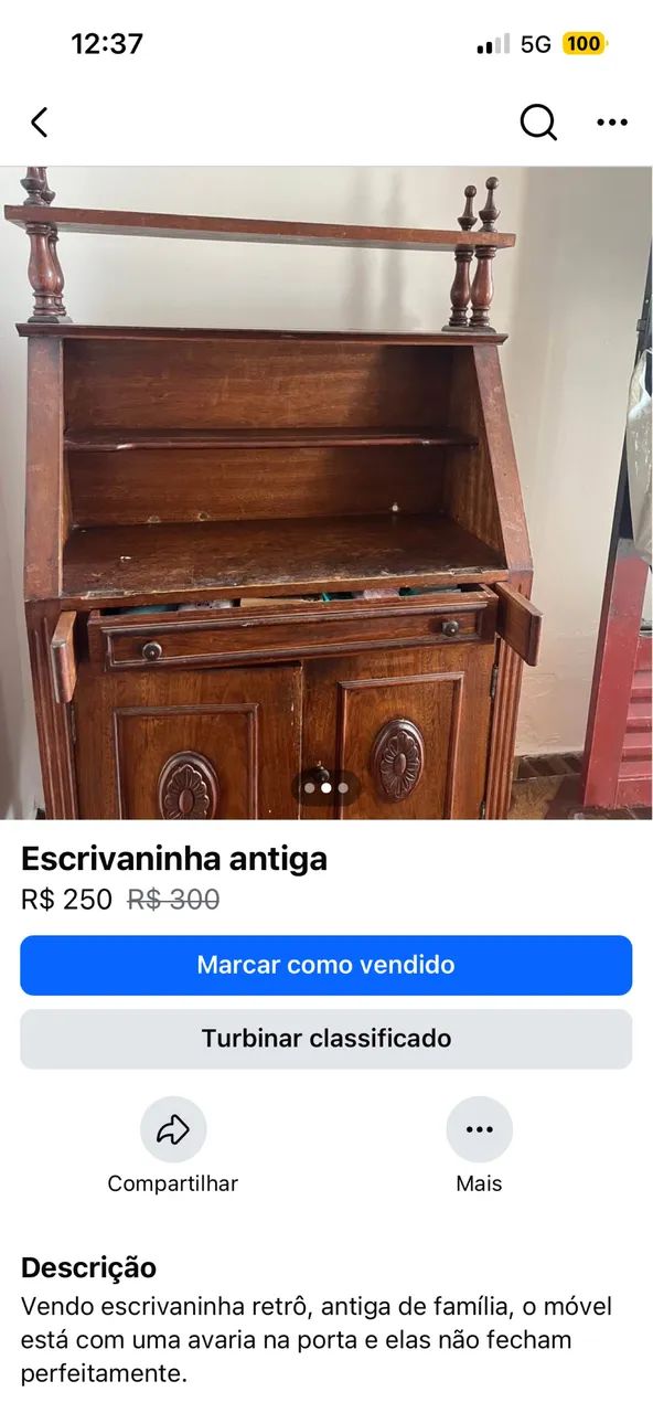 Escrivaninha retrô  - Foto 2