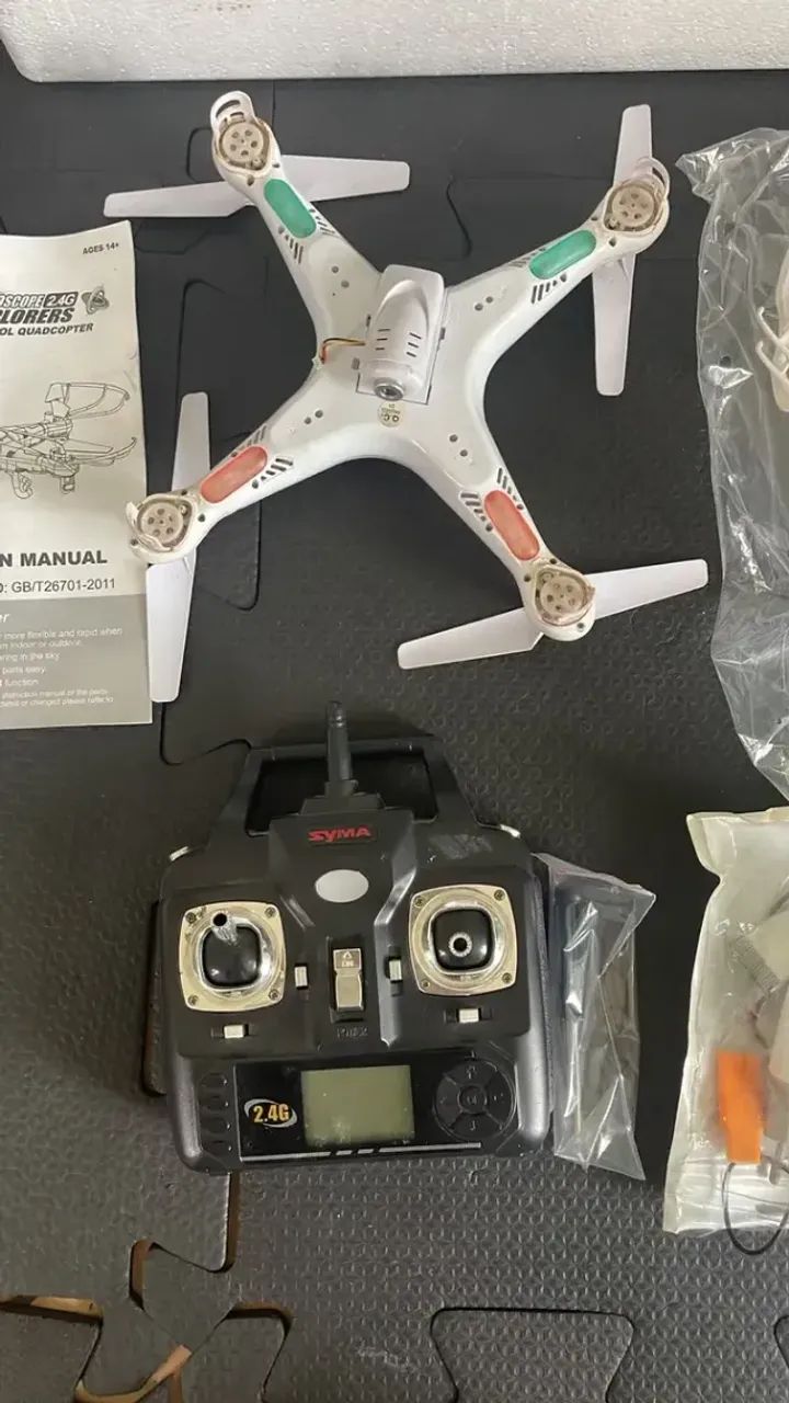Drone Syma X5c-1 Com Câmera Hd Branco 1 Bateria (defeito) - Foto 2