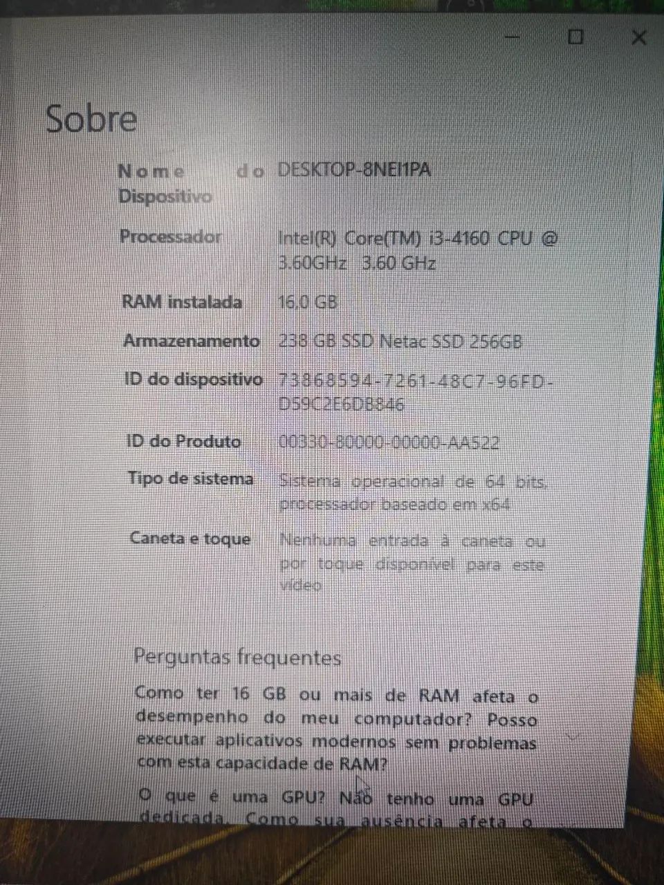 CPU - i3 - 16gb de RAM - SSD 256 (sem o leitor de DVD) - Foto 4