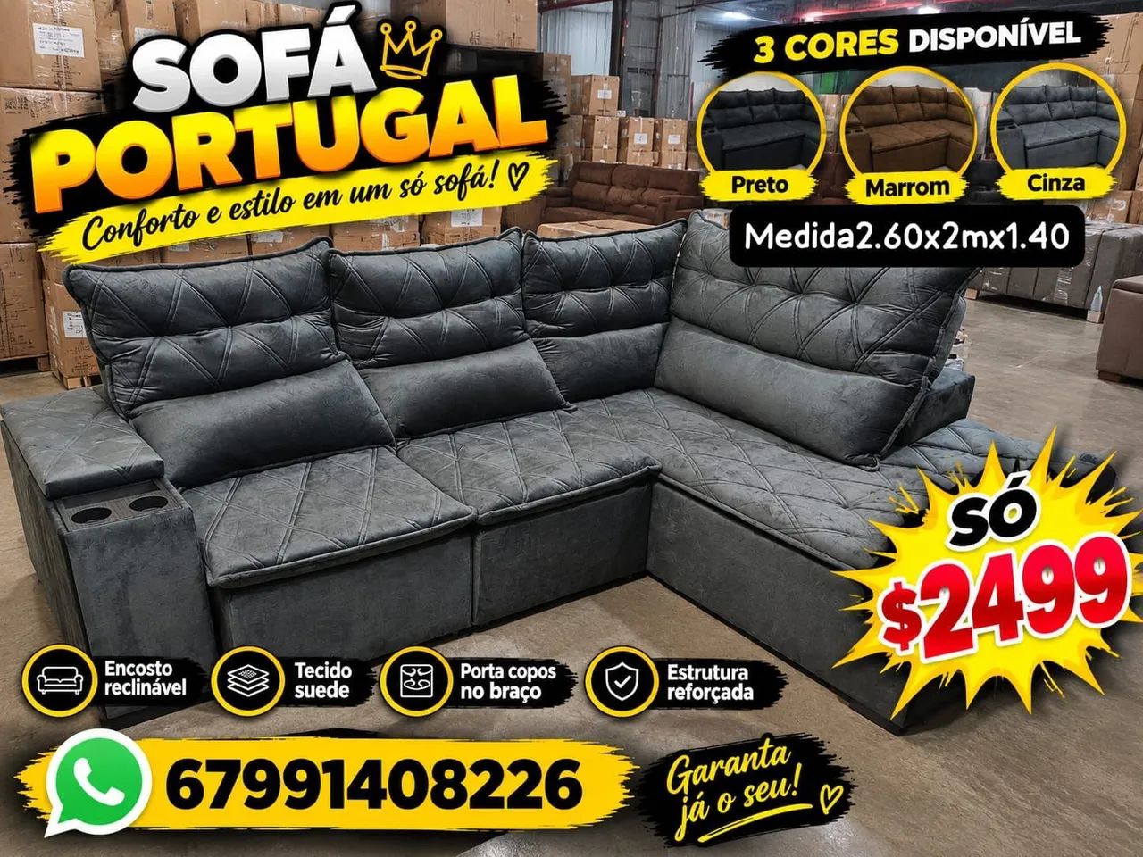 Sofá retrátil Portugal 