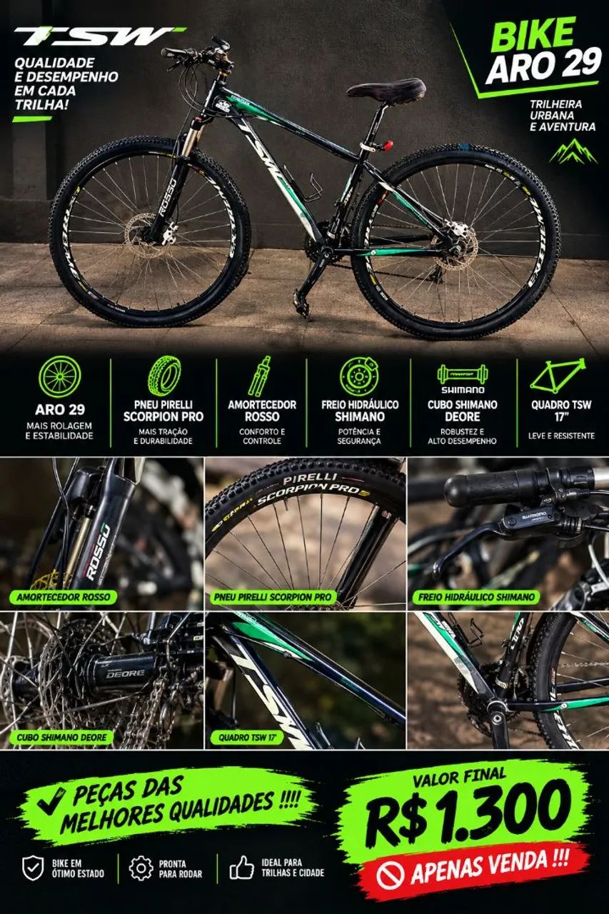 BICICLETA TSW ARO 29