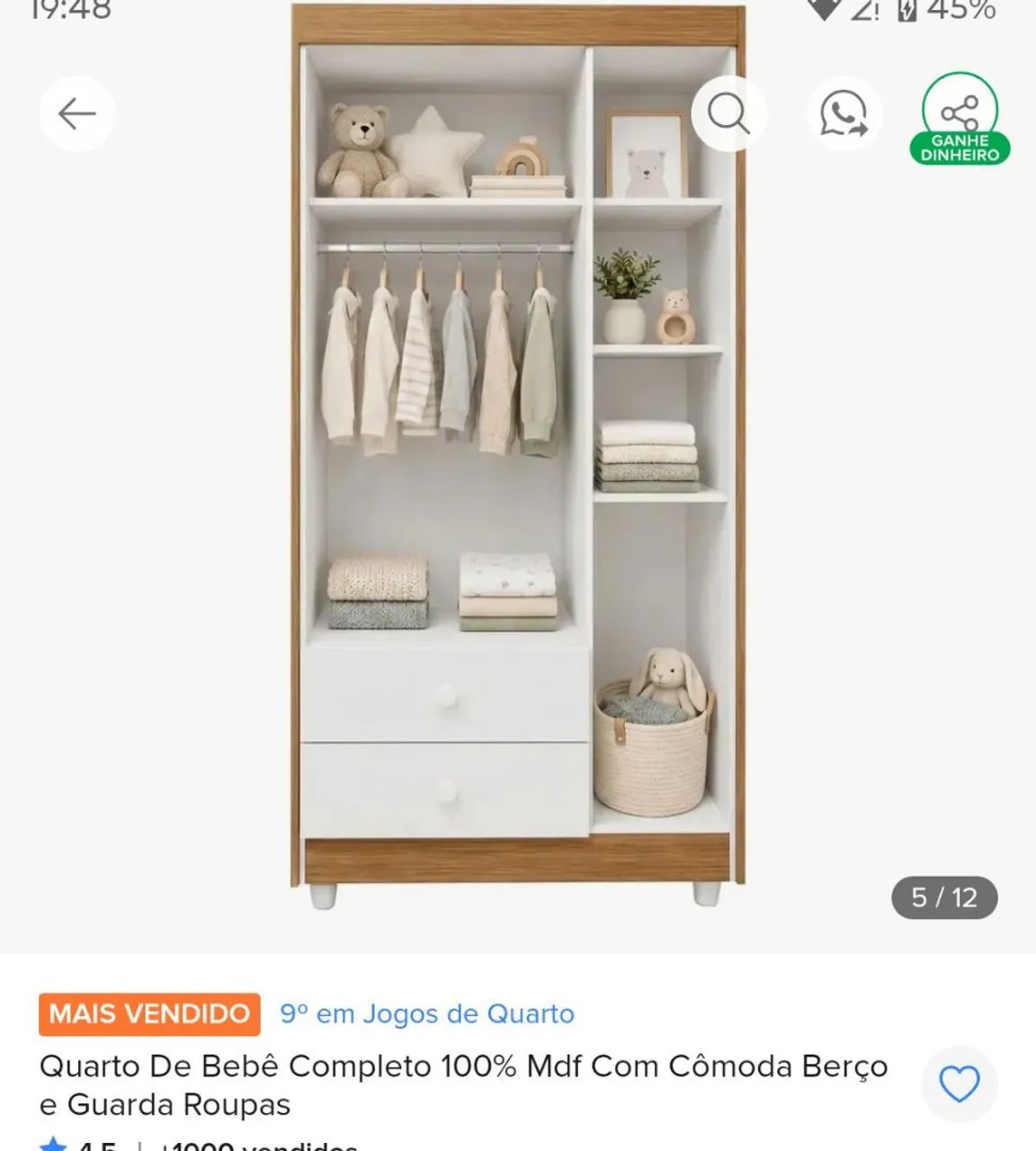 KIT QUARTO PRA BEBÊ  - Foto 5