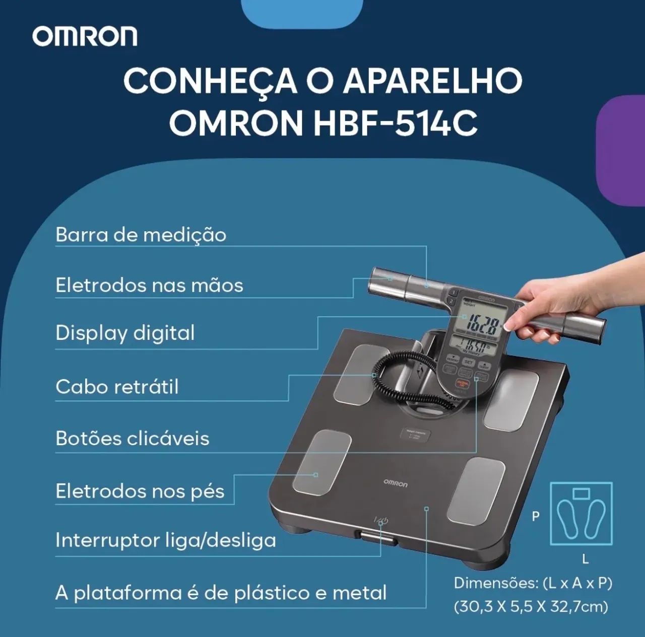Balança de Bioimpedância marca OMRON - Foto 2