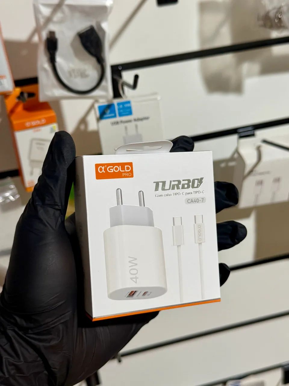 Carregador Turbo 40W USB-C para USB-C