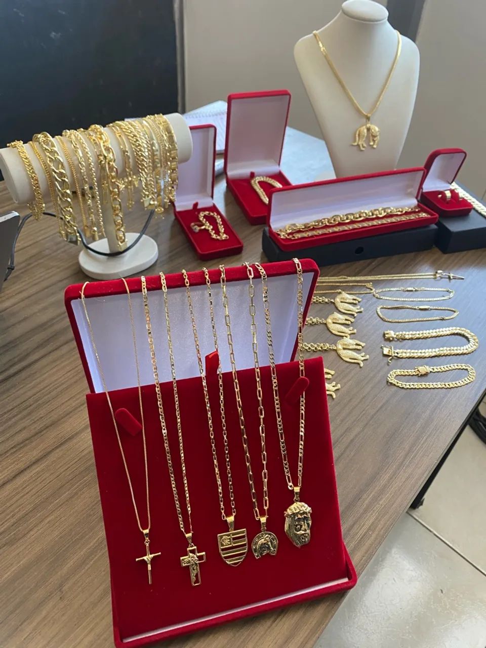 Correntes moeda banhada a ouro 18k - Foto 2