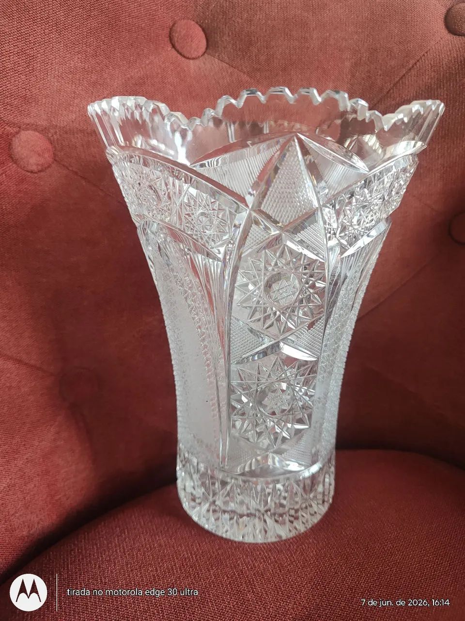 Vaso cristal lapidado