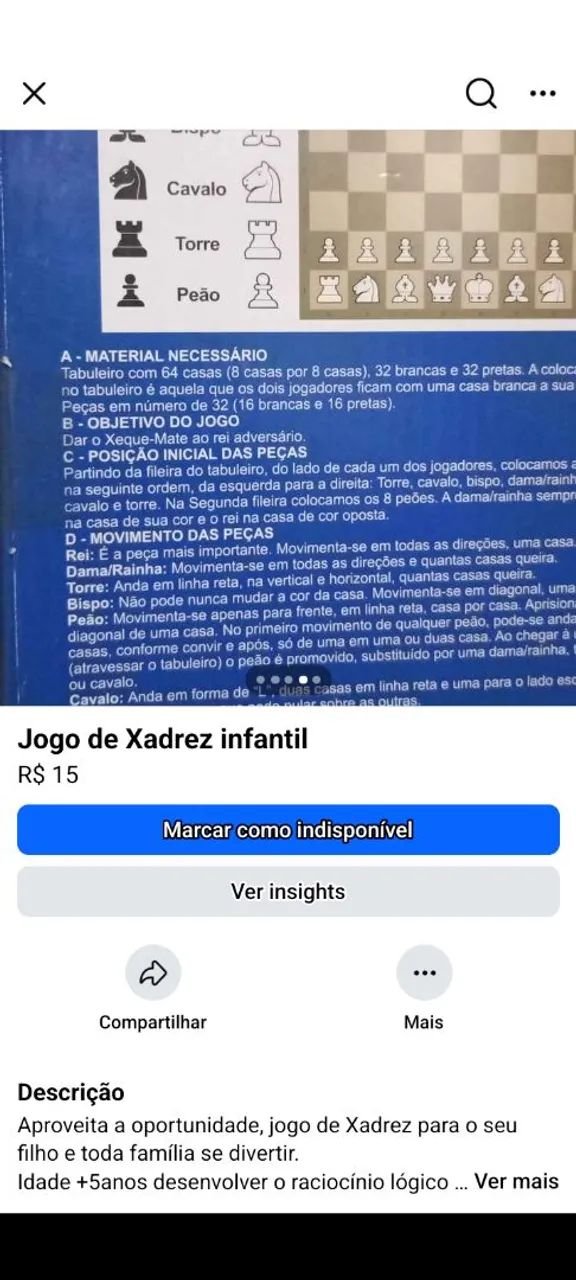 Jogo de xadrez  - Foto 4