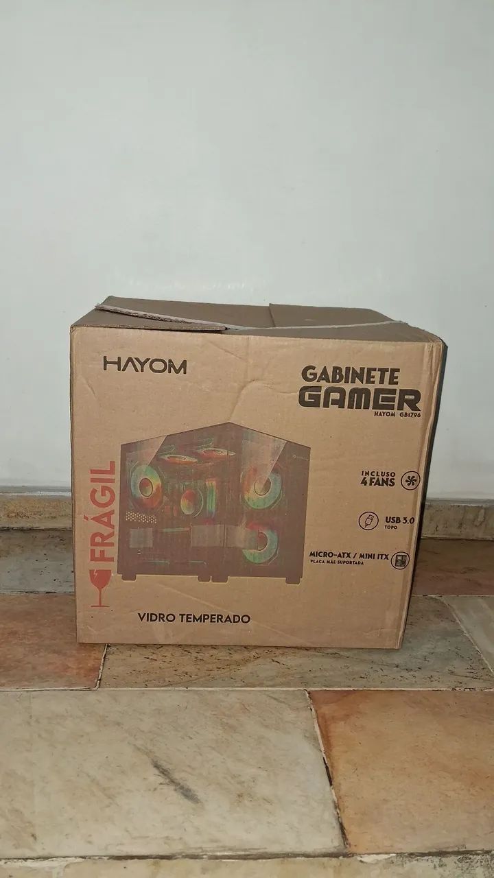 Gabinete Gamer Aquario + 4 fans (ventuinhas)