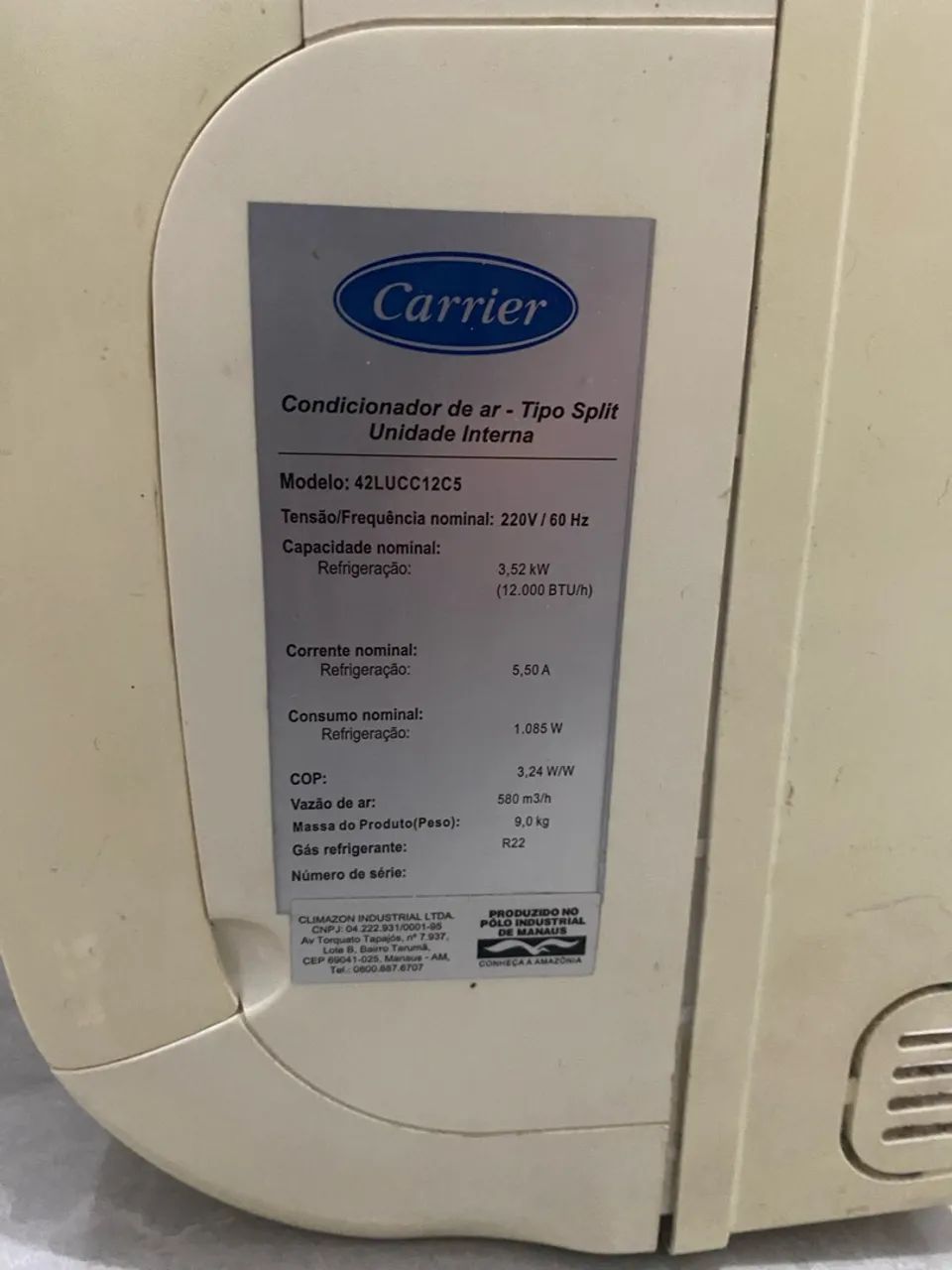 Ar condicionado Carrier 12mil BTUS - Foto 4