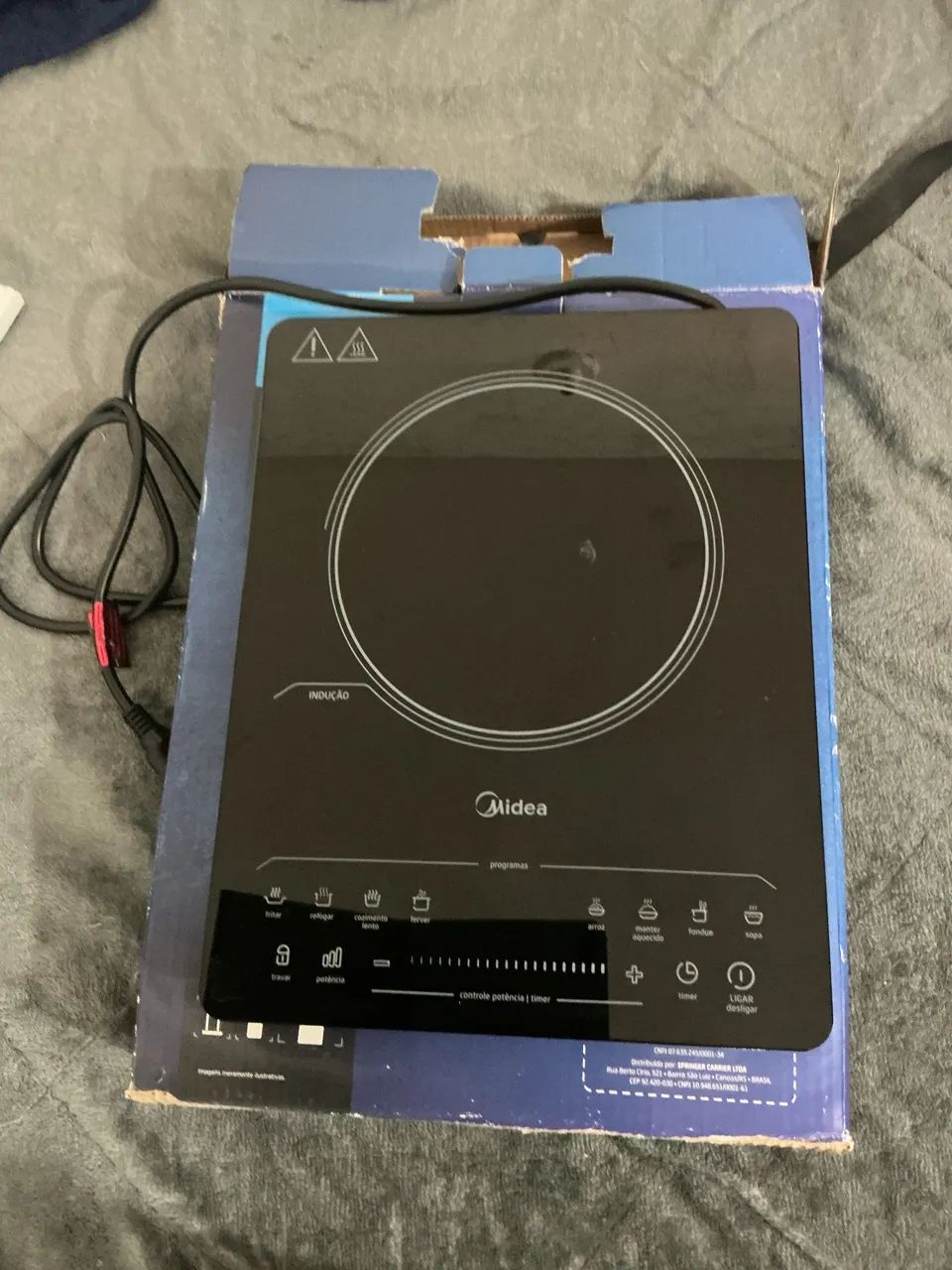 COOKTOP DE INDUÇÃO MIDEA 1 BOCA - PORTÁTIL