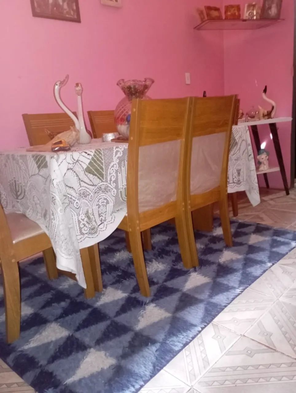 Mesa de jantar seis cadeiras 