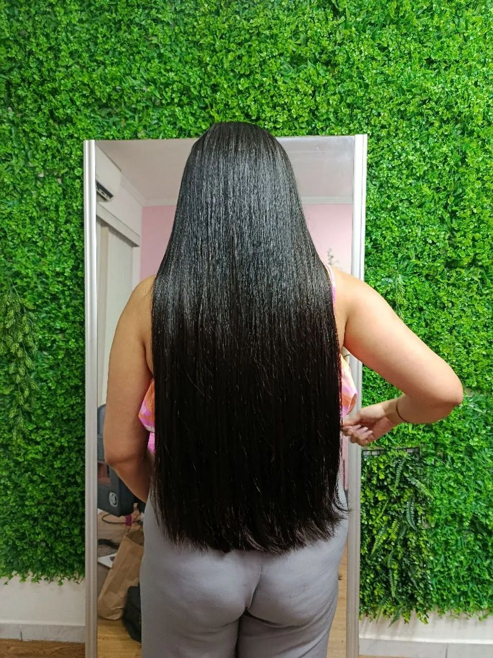 Cabelo já aplicado 