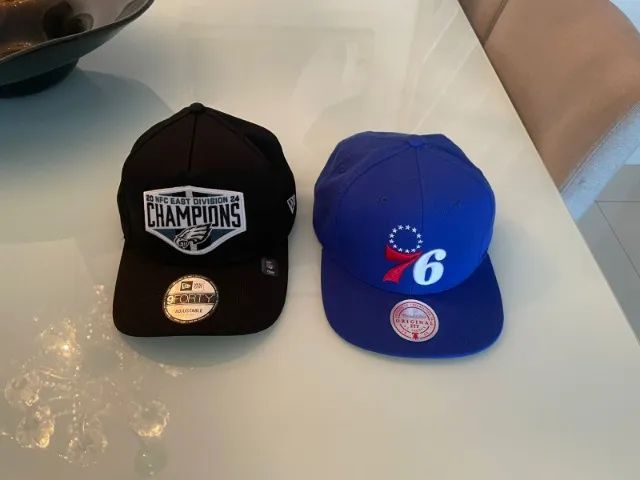 Bonés - NBA PHILALDELPHIA 76ERS e NFL EAGLES oficiais
