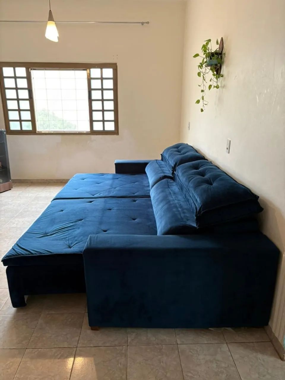 Sofá Azul retrátil e reclinável - Foto 4