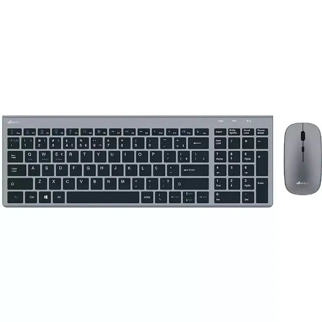Teclado e Mouse sem Fio silencioso