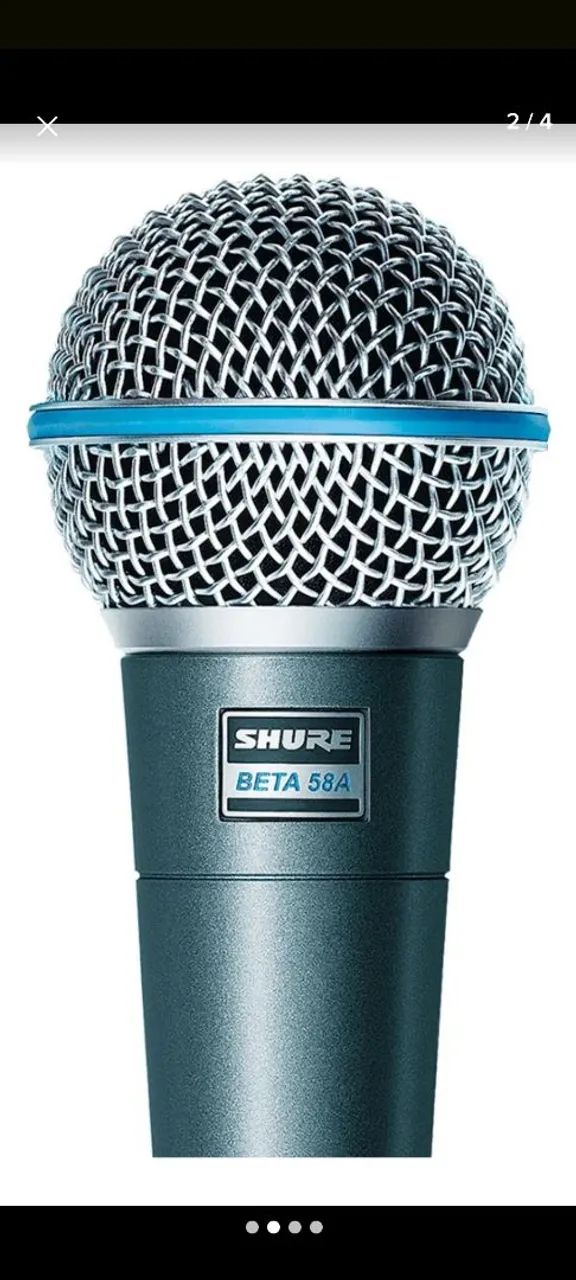 MICROFONE SHURE BETA A 58 ZERADO ORIGINAL  - Foto 4