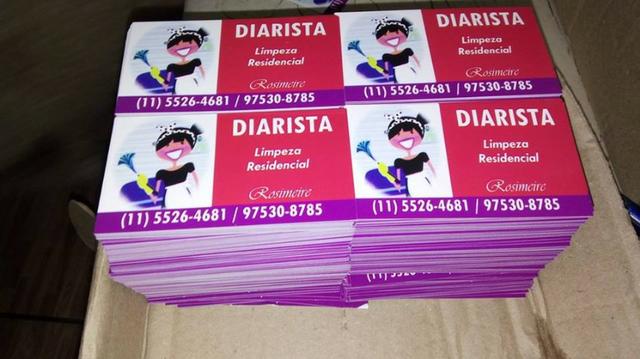 Oferta 3000 cartões visitas 99,00 p/ 1000unds 49,00 panfletos 99,00 folhinhas banner - Foto 6
