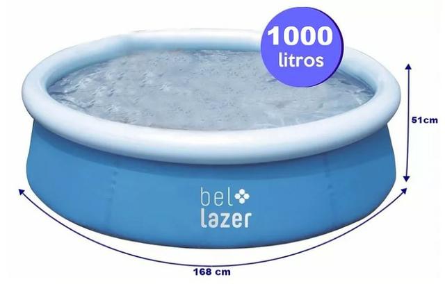 Piscina Redonda Inflável para Adulto e Criança 1000 Litros (NOVA) - Foto 2