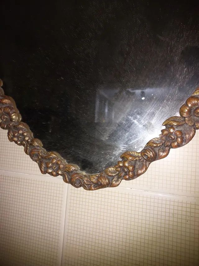 ESPELHO ANTIGO BRONZE EM PERFEITISSSSIMO ESTADO DE CONSERVAÇÃO  - Foto 3