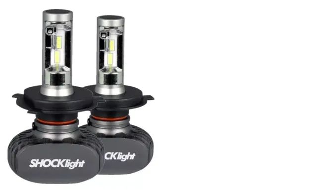 Par Ultra Led Shocklight Titanium H4 Alto E Baixo Foco Simples dianteiro