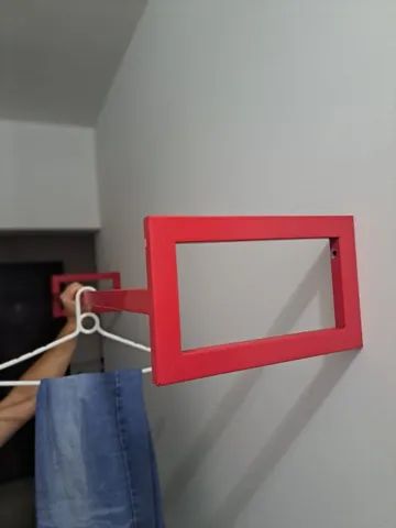 04 un. Araras de metal loja 1,20m vermelha - Foto 4