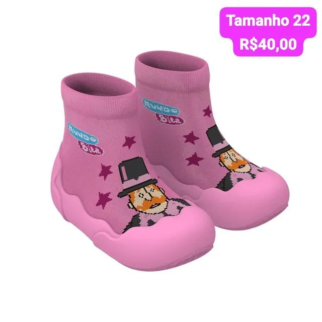 Sapato meia mundo bita com sola tamanho 21 e 22 conforto e qualidade super confortável  - Foto 4