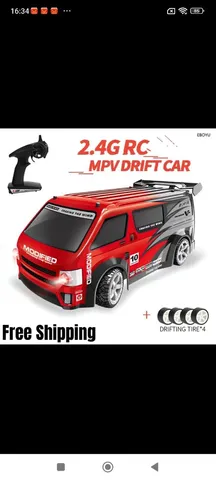 1/10 2,4 GHz RC Carro de corrida de alta velocidade RC Drift Carro de  controle remoto carro para todos os terrenos Drifting modelo de carro para  crianças e adultos (unidade elétrica única)