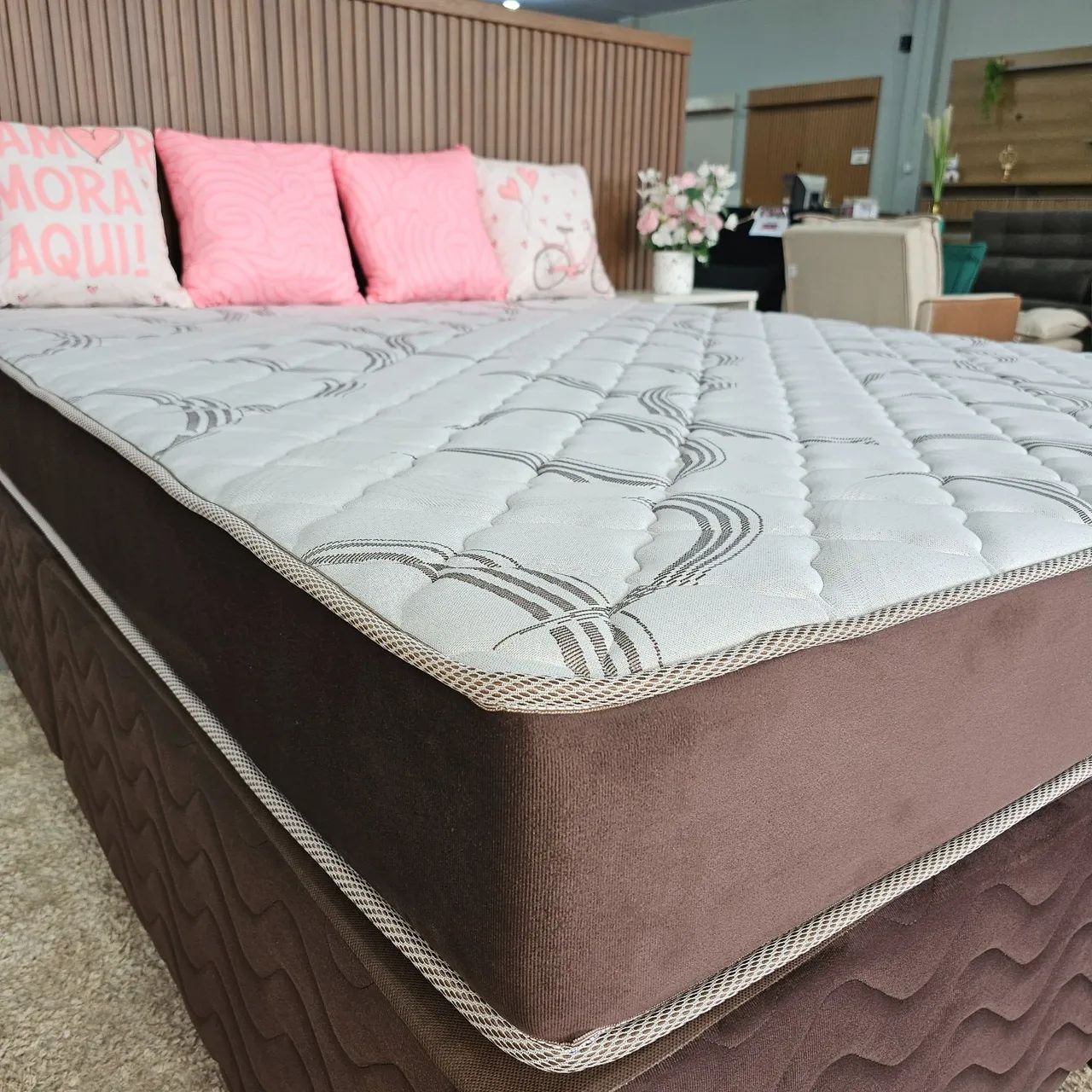 CONJUNTO BOX ORTOBOM EM ESPUMA D-33 QUEEN SIZE - Foto 3