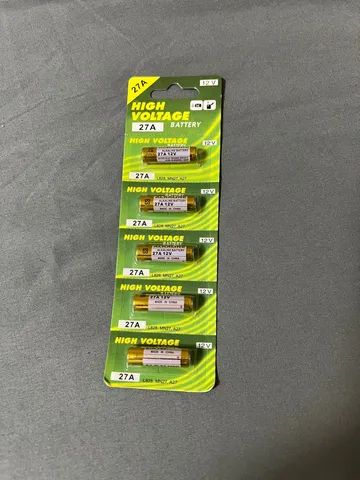 Vendo cartela com 5 pilhas 27A de 12V, novas.