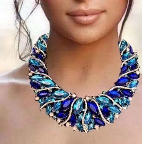 Argola + Colar Strass - Foto 3